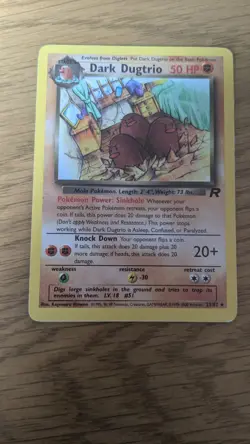 Pokemon Dark Dugtrio TCG Team Rocket Card 23/82 Regular Rare 1999-2000 Wizards. - Image 1