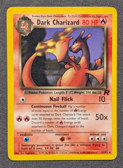 Dark Charizard 21/82 Team Rocket Non Holo TCG WOTC Vintage Pokemon Card - LP - Image 1