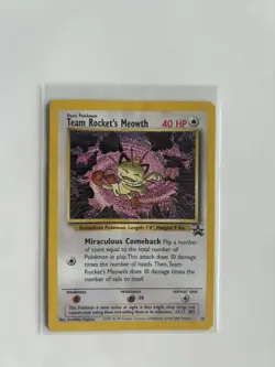Pokemon TCG Team Rockets Meowth Wizards Black Star Promo Card 18 - Image 1
