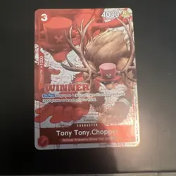 One Piece Tony Tony Chopper OP04-010 Winner Promo Card English OP04 NM - Image 1