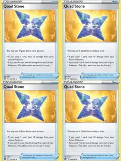 Pokemon Quad Stone 4x Playset Trainer Card 163/195 Silver Tempest NM - Image 1
