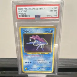 Pokemon TCG 2000 Suicune 245 Neo 3 Promo Holo Japanese PSA 8 Graded - Image 1