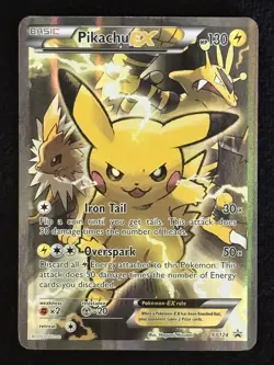 Pokemon Pikachu EX - XY124 - Black Star Promo XY Full Art Holo Card - Image 1