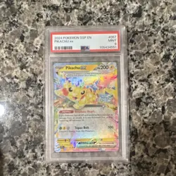 Pokemon TCG Pikachu ex 057/191 Surging Sparks Full Art Holo PSA 9 EN 2024 - Image 1