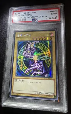 PSA 9 MINT Dark Magician Secret Rare Yami Yugi 15AX-KRY01 Kor Yu-Gi-Oh! TCG Card - Image 2