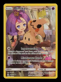 Pokemon Card Mimikyu 245/236 Cosmic Eclipse Holo Full Art Secret Rare LP 2019 - Image 1