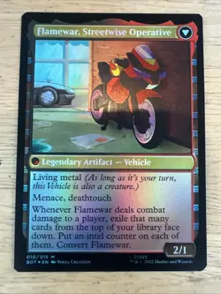 1x FOIL FLAMEWAR, BRASH VETERAN - Transformers - MTG - Magic the Gathering - Image 2