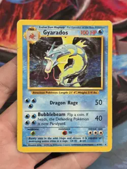 Pokemon Base Set Gyarados Holo 6/102 Misaligned Print Layer Error Misprint - Image 1