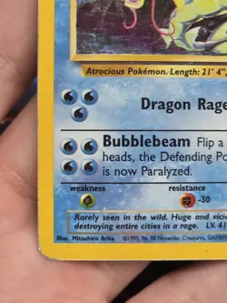 Pokemon Base Set Gyarados Holo 6/102 Misaligned Print Layer Error Misprint - Image 5