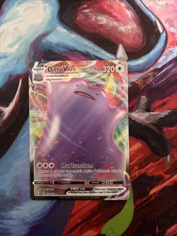 Pokemon TCG Ditto VMAX Shining Fates Holo Ultra Rare Card 051/072 Mint Condition - Image 1