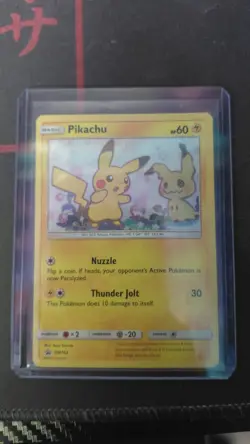 Pokemon Pikachu TCG Sun & Moon SM162 Holo Promo Card Lightly Played Condition - Image 1