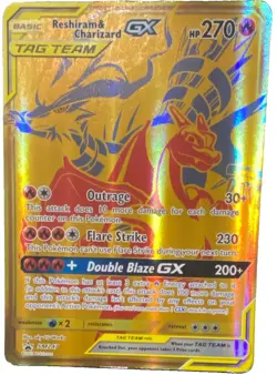 Reshiram & Charizard GX Pokemon TCG SM247 Promo Cards Holo 2020 English 270HP - Image 1
