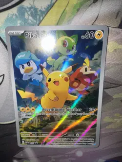 Pikachu 027 Sv: Scarlet & Violet 2023 Holo Pokemon TCG Promo Card English - Image 3