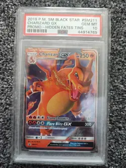 CHARIZARD GX 2019 #SM211 PSA 10 POKEMON SM BLACK STAR PROMO HIDDEN FATES TINS - Image 1
