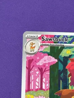 Pokemon TCG Sawsbuck 166/162 Temporal Forces Illustration Rare - Image 5