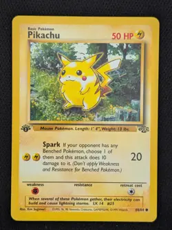 1st Edition Pikachu 60/64 Jungle WOTC 1999 Pokemon Card TCG - Image 1