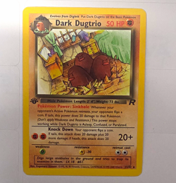 WOTC Dark Dugtrio 23/82 Team Rocket Regular Rare Pokemon TCG 2000 English 50HP - Image 1