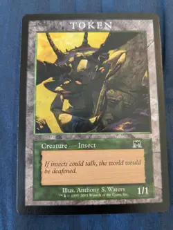 MTG Token - Insect Creature Magic Player Reward 2003 - Anthony Waters Art LP - Image 1