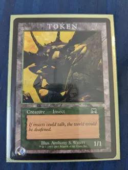 MTG Token - Insect Creature Magic Player Reward 2003 - Anthony Waters Art LP - Image 3
