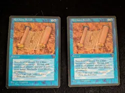 2x Merchant Scroll Homelands MTG - Moderate Play - Actual Photos - Image 1