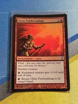 Magic the Gathering MTG Time Spiral GHITU FIREBREATHING Foil - Image 1
