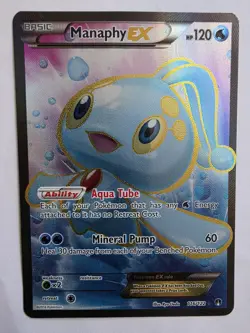 Pokemon TCG Manaphy-EX Holo Full Art Ultra Rare Card Breakpoint 116/122 - Image 1