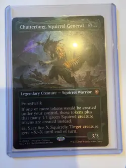 Chatterfang, Squirrel General (Borderless) Commander: Bloomburrow FOIL - Image 1