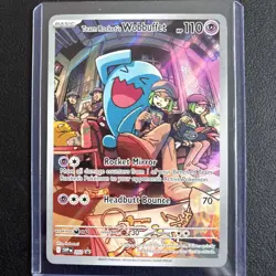 Pokemon TCG Destined Rivals Team Rocket's Wobbuffet SVP 203 Black Star Promo NM - Image 1