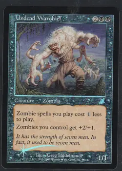 Magic the Gathering UNDEAD WARCHIEF #78/143 Scourge Black Foil Un-common 2003 NM - Image 1