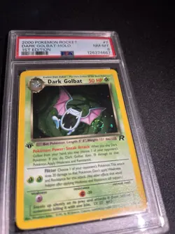 💫SWIRL Pokemon TCG PSA 8 2000 Team Rocket 1st Edition Dark Golbat Holo 7/82 - Image 2
