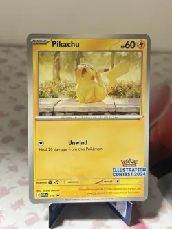 Pokemon TCG 2024 Pikachu Illustration Contest 214 Black Star Promo - Image 1