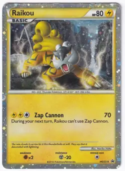 Pokemon TCG Raikou HGSS19 Promo HGSS Black Star Promos HP - Image 1