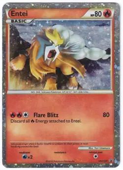 Pokemon TCG Entei HGSS20 Promo HGSS Black Star Promos HP - Image 1