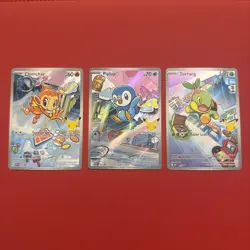 Pokemon TCG First Partner Illustration Collection Series 1 Gen 4 Sinnoh Starters - Image 1