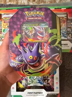 Pokemon TCG 3x First Partner Illustration Collection Series 1 and 1x Gengar Tin - Image 4