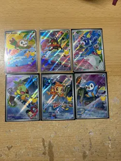 Pokemon TCG First Partner Illustration Collection Series 1 Gen 4 And Gen 7 Set - Image 1