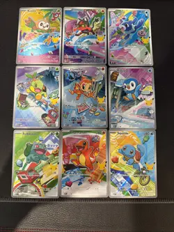 Pokemon TCG First Partner Illustration Collection Starters - Series 1 set - Image 1