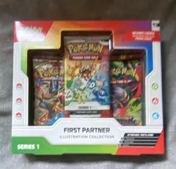 Pokemon TCG First Partner Illustration Collection Series 1 - 3 Booster Packs - Image 1