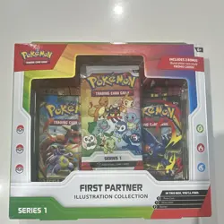 Pokemon TCG First Partner Illustration Collection Series 1 Promo Box 3 Cards - Image 1