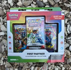 Pokemon TCG First Partner Illustration Collection Series 1 Box 3 Promo Cards - Image 1