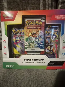 Pokemon TCG First Partner Illustration Collection Series 1 Box 33 Cards Promo - Image 1