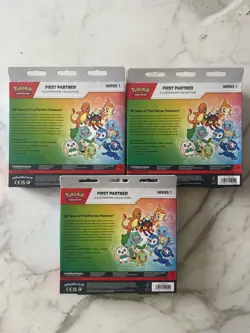 Pokemon TCG First Partner Illustration Collection Series 1 x3 Factory Sealed - Image 2