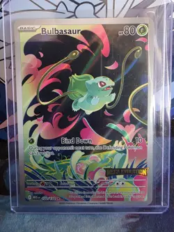 Bulbasaur Illustration Rare Stamped Mega Evolution MEG 133/132, NM Pokemon Card - Image 1