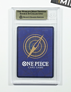 One Piece BGS 10 Dracule Mihawk #OP01-07 SR Flagship Battle 2024 Japanese - Image 2