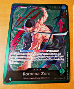 ONE PIECE ENGLISH CARD GAME CARTE PROMO HOLO RORONOA ZORO OP12-020 EN MINT - Image 1