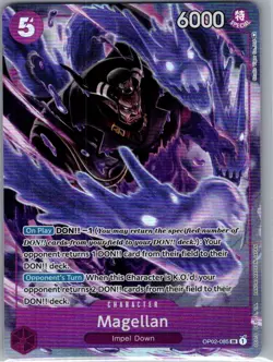 Magellan (Alt Art) OP02-085 English Paramount War - One Piece Card - NM - Image 1