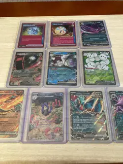 pokemon 10 card mixed lot- double rare ace spec ultra rare illustration rare sv - Image 1