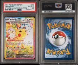PSA 8.5 Pikachu Ex Special Illustration Rare #238 2024 Surging Sparks Pokemon - Image 3
