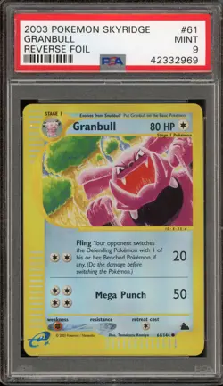 Pokemon Granbull Skyridge Reverse Holo #61 PSA 9 Mint - Image 1