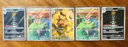 Pokemon Black Bolt White Flare Lot of 5 Illustration Rare’s Victini Pignite - Image 1